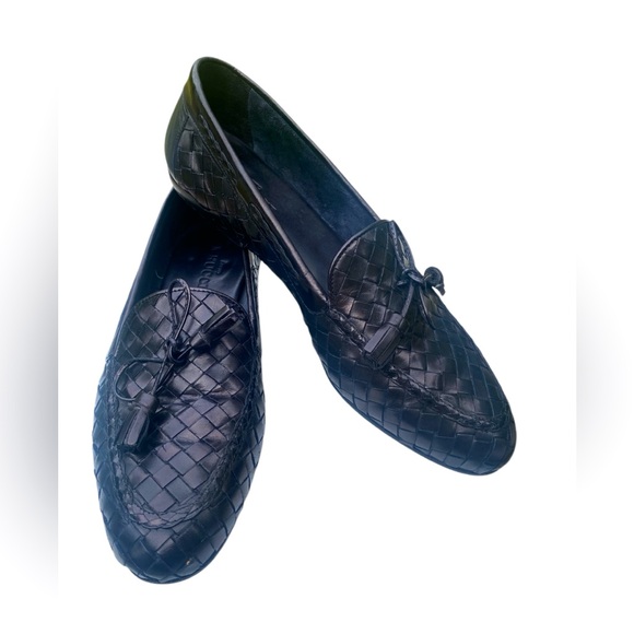 Sesto Meucci Shoes - Sesto Meucci Black Woven Loafers